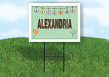ALEXANDRIA WELCOME BABY GREEN  18 in x 24 in Yard Sign Road Sign with Stand
