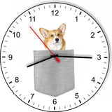Corgi In Your Pocket Puppy Dog kitchen living room Wall Clock