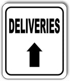 DELIVERIES DIRECTIONAL UP BLACK Arrow Variations Metal Aluminum composite sign