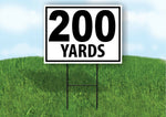 200 YARDS DISTANCE MARKER TARGET RUNNING Plastic Yard Sign ROAD SIGN with Stand