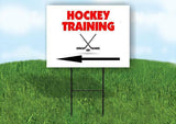 Hockey TRAINING Left arrow Yard Sign Road with Stand LAWN SIGN Single sided