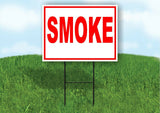 SMOKE RED Yard Sign Road with Stand