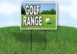 GOLF RANGE WITH GOLF BALL Yard Sign Road with Stand LAWN SIGN