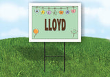 LLOYD WELCOME BABY GREEN  18 in x 24 in Yard Sign Road Sign with Stand