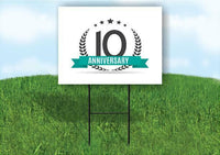 10 year anniversary Yard Sign Road with Stand LAWN SIGN