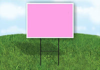 BLANK PINK SIGN Plastic Yard Sign ROAD SIGN with Stand