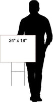 HAY BALES FOR SALE RED YELLOW 18 in x 24 in Yard Sign Road Sign with Stand