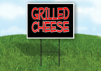 GRILLED CHEESE BLACK Yard Sign with Stand LAWN SIGN