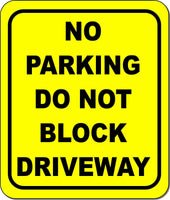 Cartello Alluminio 20x30 Cm – "Please Do Not Block Driveway" – Antiruggine Per Cancello, Strada E Ingresso – Facile Da Installare