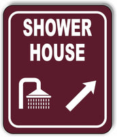 SHOWER HOUSE DIRECTIONAL ARROW TRAIL 8 Variations Metal Aluminum composite sign