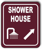 SHOWER HOUSE DIRECTIONAL ARROW TRAIL 8 Variations Metal Aluminum composite sign