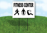 FITNESS CENTER Yard Sign with Stand LAWN SIGN