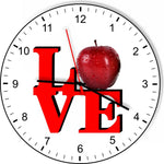 I Love Apples Love Park Funny Kitchen Living room Wall Clock