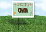 CHANA WELCOME BABY GREEN  18 in x 24 in Yard Sign Road Sign with Stand