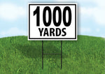 1000 YARDS DISTANCE MARKER TARGET RUNNING Plastic Yard Sign ROAD SIGN with Stand