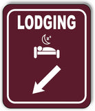 LODGING DIRECTIONAL ARROW TRAIL 8 Variations Metal Aluminum composite sign