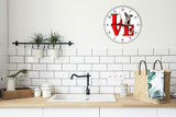 Australian Cattle Dog Love Park Cute Puppy Dog kitchen living room Wall Clock