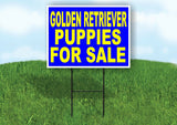 Golden Retriever PUPPIES FOR SALE YELLOW Yard Sign Road with Stand LAWN SIGN