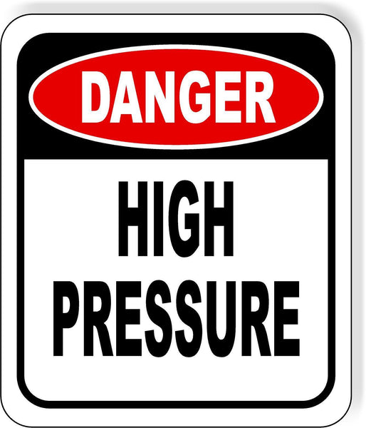 Danger high-pressure metal outdoor sign long-lasting