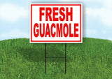 FRESH GUACAMOLE RED WHITE Yard Sign Road with Stand LAWN SIGN