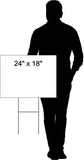 KAY WELCOME BABY GREEN  18 in x 24 in Yard Sign Road Sign with Stand