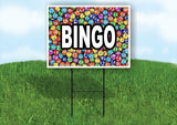 BINGO WITH BINGO BALL BACKGROUND Yard Sign Road with Stand LAWN SIGN