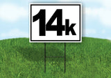 KILOMETER 14 K DISTANCE MARKER  RUNNING RACE Yard Sign with Stand LAWN SIGN