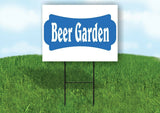 BEER GARDEN BLUE TAG Yard Sign Road with Stand LAWN SIGN