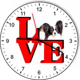 Papillons Cute Puppy Dog kitchen living room Wall Clock