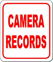 CAMERA RECORDS metal outdoor sign long-lasting