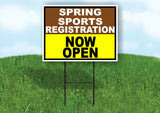 SPORTS REGISTRATION BROWN YELLOW SPRINGS Yard Sign with Stand LAWN SIGN