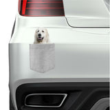 Great Pyrenees Dog in pocket Fridge Car Magnet Bumper Sticker App size 4"x7"