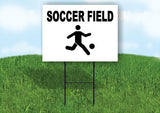 SOCCER FIELD Yard Sign with Stand LAWN SIGN