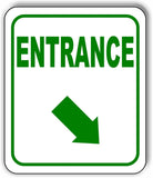ENTRANCE DIRECTIONAL GREEN 8 Arrow Variations Metal Aluminum composite sign