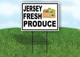 JERSEY FRESH PRODUCE BLACK BORDER Yard Sign Road with Stand LAWN SIGN