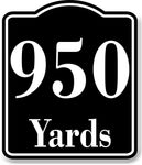 950 Yards Distance Marker Running Race  Marathon BLACK  Aluminum Composite Sign