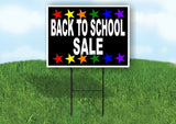 BACK TO SCHOOL SALE STARS Yard Sign with Stand LAWN SIGN