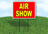 AIR SHOW RED YELLOW Yard Sign with Stand LAWN SIGN