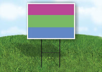 POLYSEXUAL FLAG Yard Sign Road with Stand LAWN POSTER