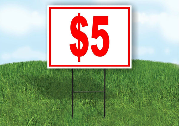 5 DOLLAR SALE Yard Sign Road with Stand LAWN SIGN