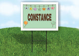 CONSTANCE WELCOME BABY GREEN  18 in x 24 in Yard Sign Road Sign with Stand