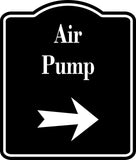 Air Pump Right Arrow BLACK Aluminum Composite Sign