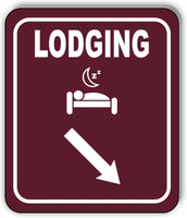 LODGING DIRECTIONAL ARROW TRAIL 8 Variations Metal Aluminum composite sign