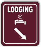LODGING DIRECTIONAL ARROW TRAIL 8 Variations Metal Aluminum composite sign