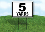 5 YARDS DISTANCE MARKER TARGET RUNNING Plastic Yard Sign ROAD SIGN with Stand