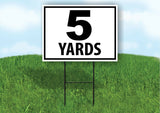 5 YARDS DISTANCE MARKER TARGET RUNNING Plastic Yard Sign ROAD SIGN with Stand