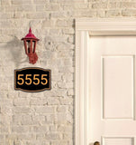 Gold and Black House Number Aluminum Composite Sign