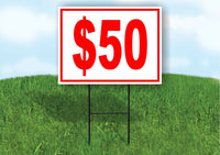 50 DOLLAR SALE Yard Sign Road with Stand LAWN SIGN