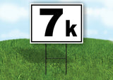 KILOMETER 7 K DISTANCE MARKER  RUNNING RACE BLACK Yard Sign with Stand LAWN SIGN
