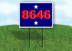 8646 RED WHITE STARS Yard Sign with Stand LAWN SIGN